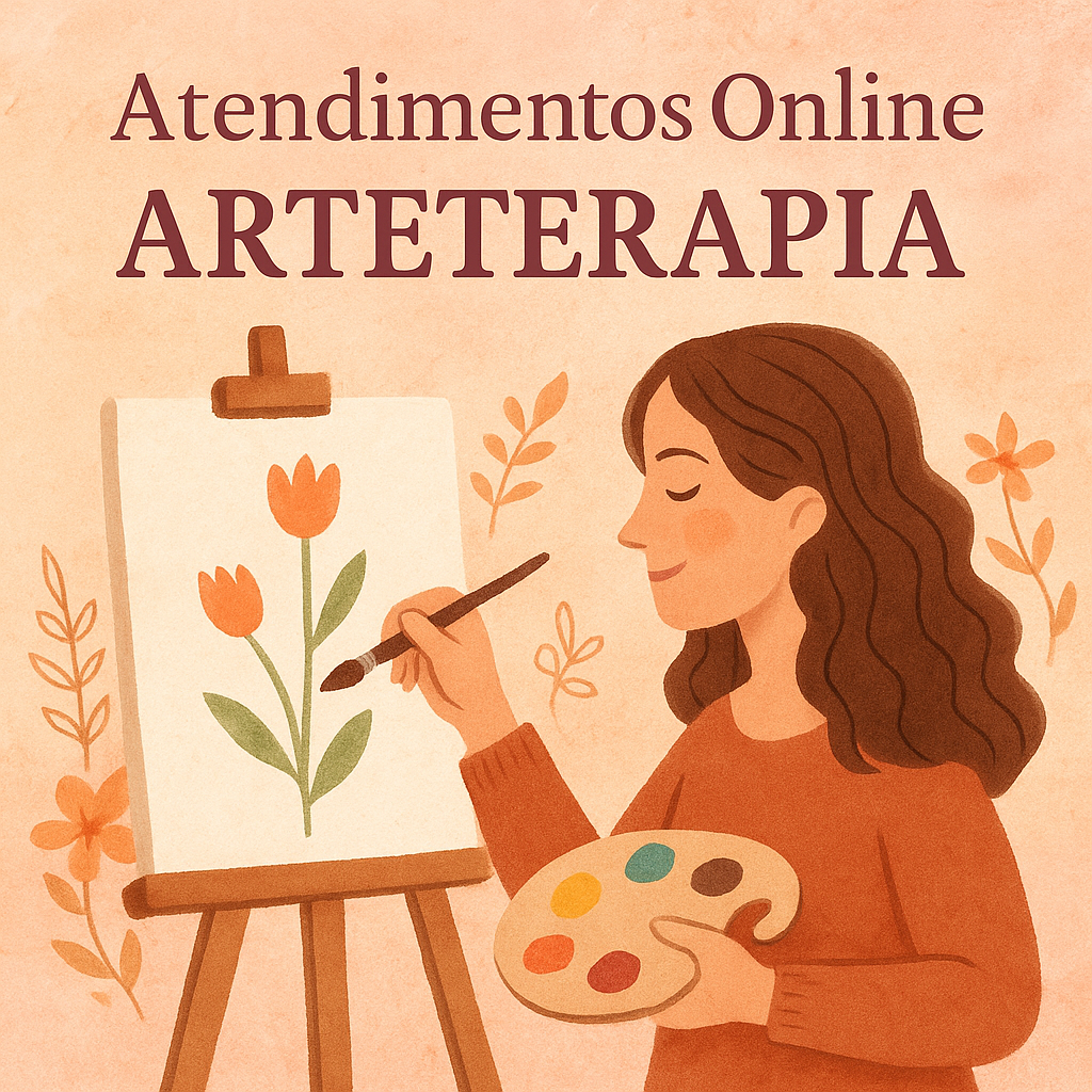 Sessão de arteterapia com expressão criativa